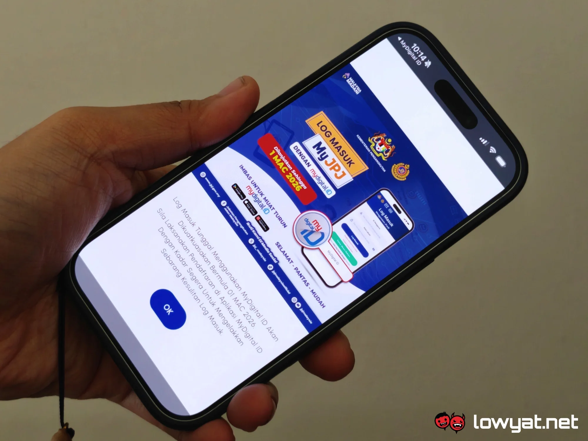 Reminder: MyDigital ID To Be Sole Login Method For MyJPJ Starting March 2026